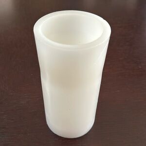 White real wax battery-operated candle
